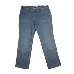 Carhartt Womens Relaxed Fit Jeans Size 14 Short Utility Double‎ Knee Rugged Flex
